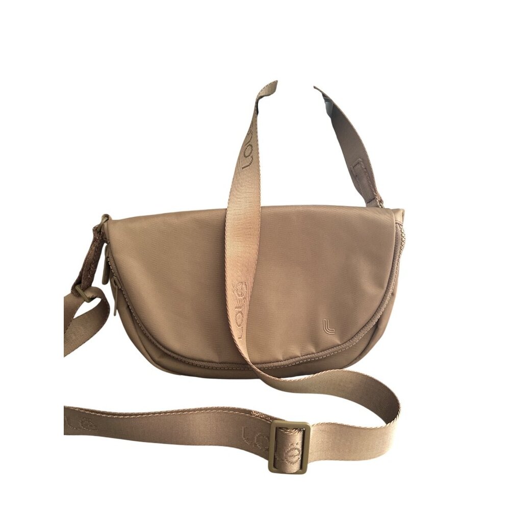 Lole Womens Beige Nylon Adjustable Crossbody Bag With Magnetic Closure & Zippere - Picture 2 of 12